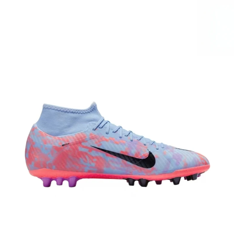 Nike Zoom Superfly 9 AG Artificial-Turf Nonslip Serviceable Pectin Shockproof Short-Nail Football Shoes Blue/Purple DV2423-405