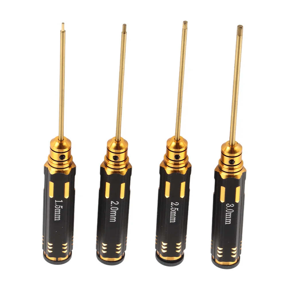 Screwdriver For Model Airplane Plated Model Airplane Screwdriver Black 1.5mm/2.0mm/2.5mm/3.0mm Screwdriver Kit Screwdriver Set