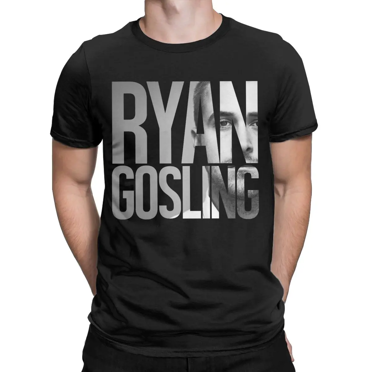 Ryan Gosling T-Shirt Men Leisure Pure Cotton Tee Shirt Round Collar Short Sleeve T Shirts Plus Size Tops