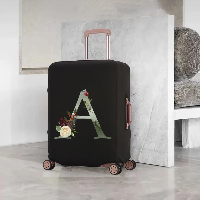 Ink Letters Elastic Protective Cover Removeable Luggage Cover Dust-proof Suitable Luggage Cover for 18-32 Inch Travel Accessori