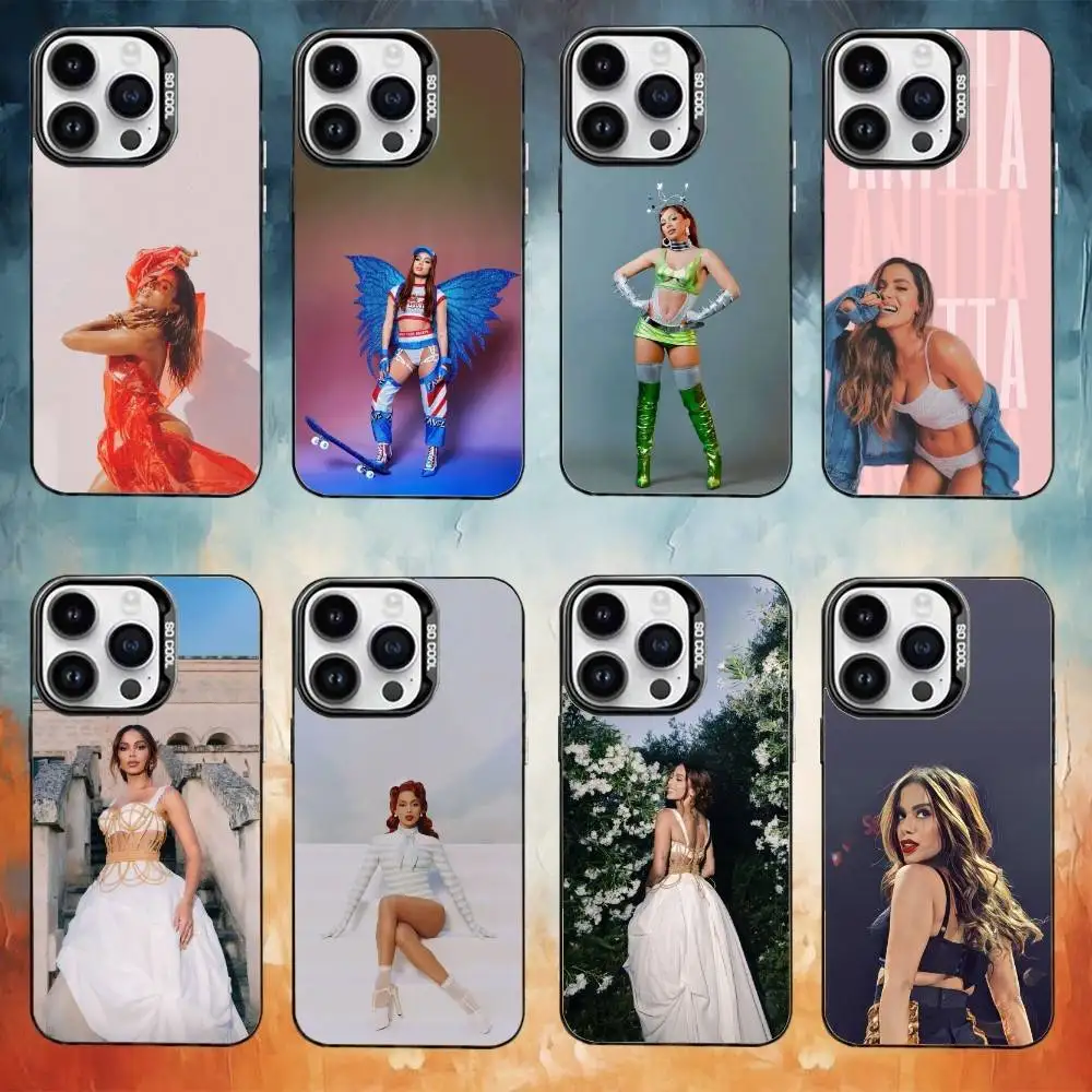 

Singer A-Anitta Phone Case For iPhone17,16,15,14,13,12,11 Plus,Pro Max Black Candy Matte Shockproof Cover