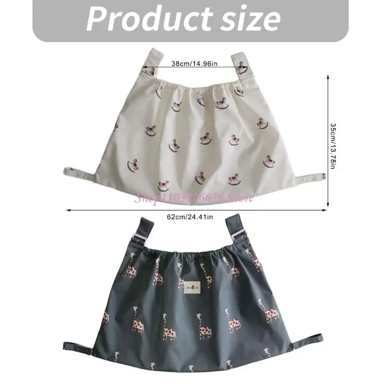 R6FD Waterproof Baby Strollers Storage Bag Large Capacity For Bottles Diapers Toy
