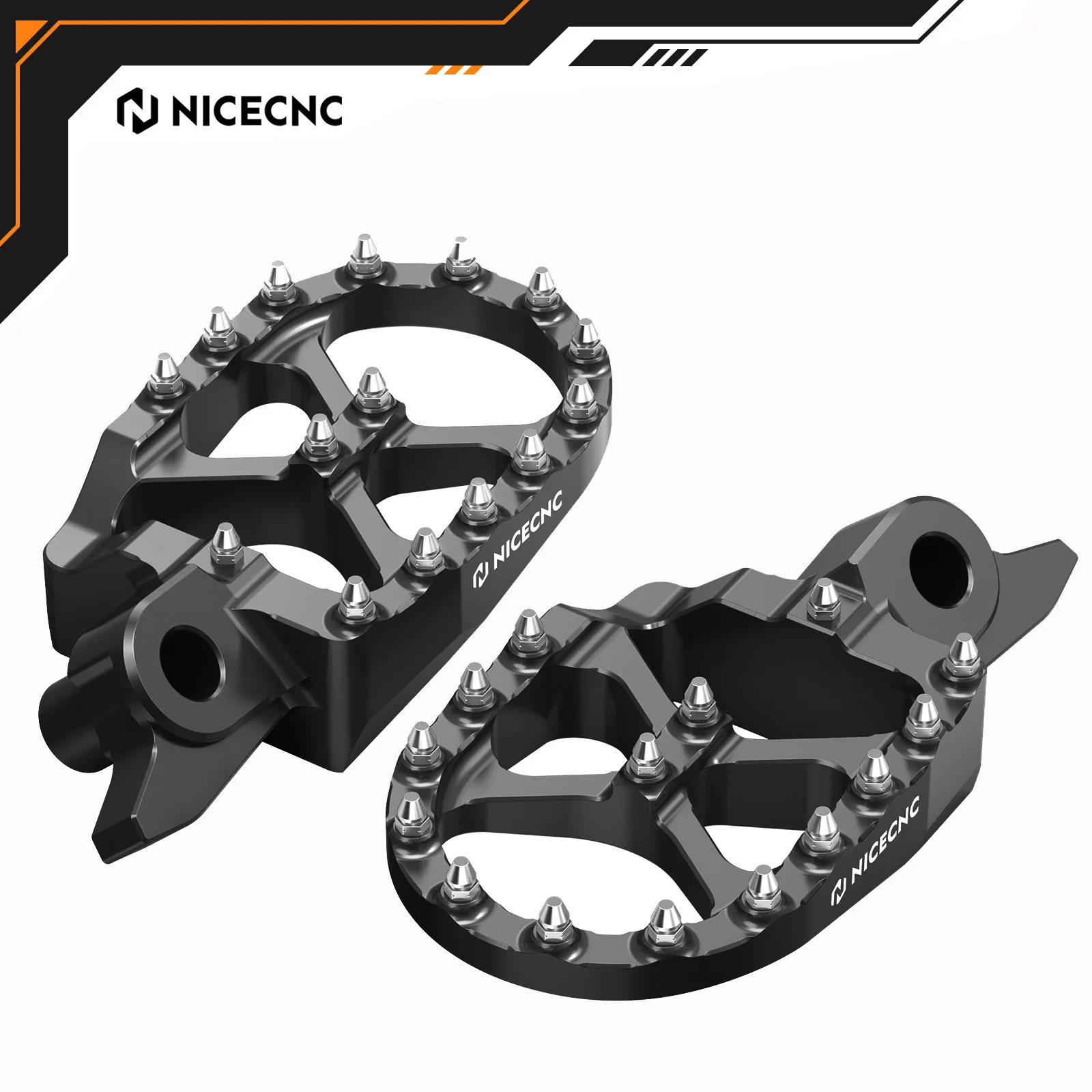 NICECNC For Yamaha YZ250F YZ450FX 2024-2026 YZ450F 2023-2026 WR450F 2024 -2025 YZ 250F 450F 450FX Forged FootPegs Footrest Black