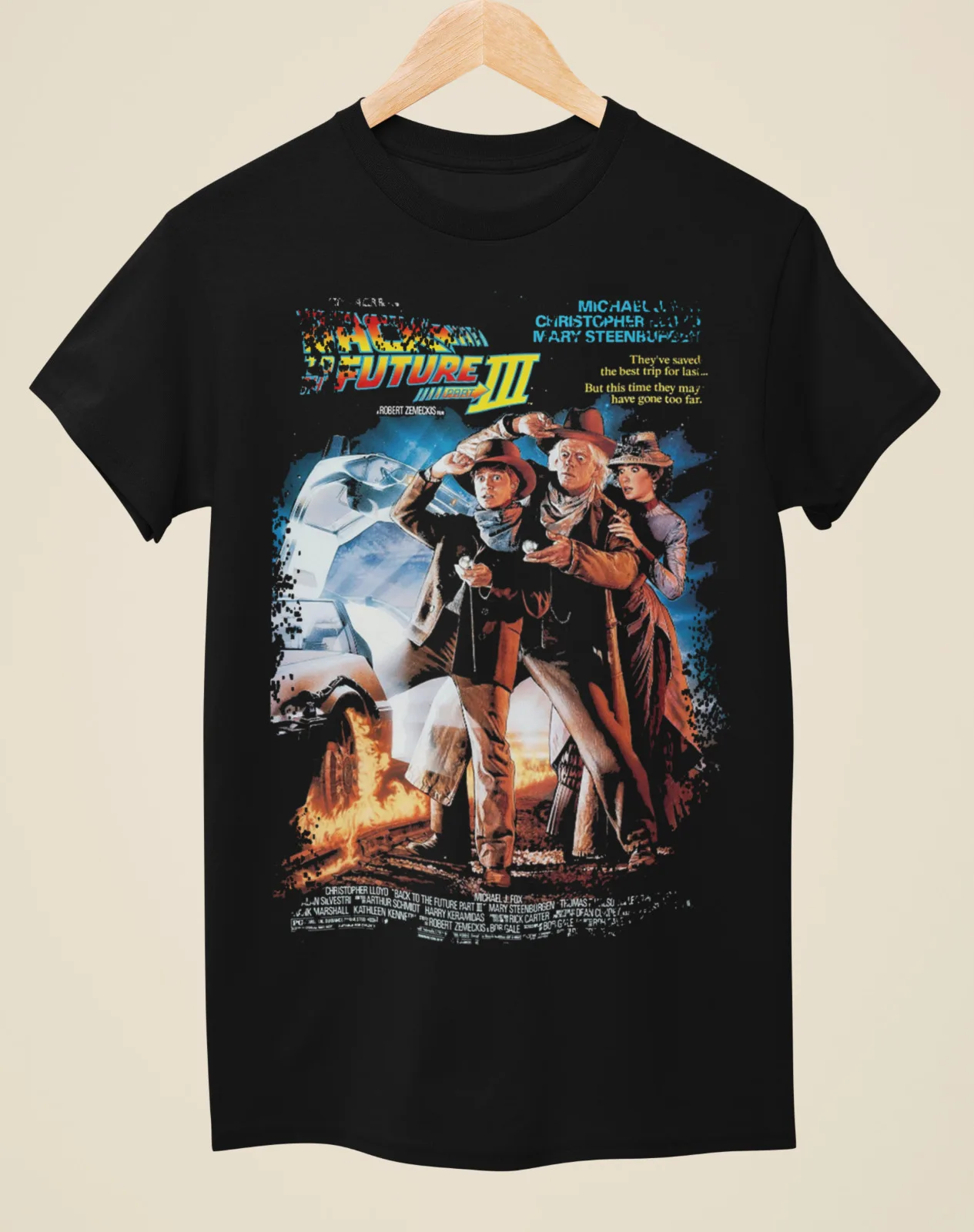 

Back To The Future Part III - Movie Poster Inspired Unisex Black T-Shirt