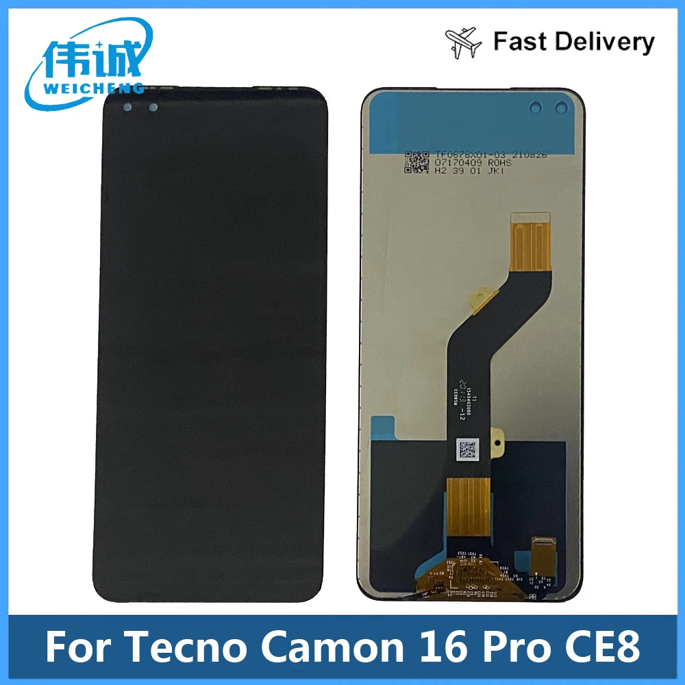 

Tested LCD For Tecno Camon 16 Pro CE8 Screen Touch Screen Assembly Digitizer For camon16 pro display lcd