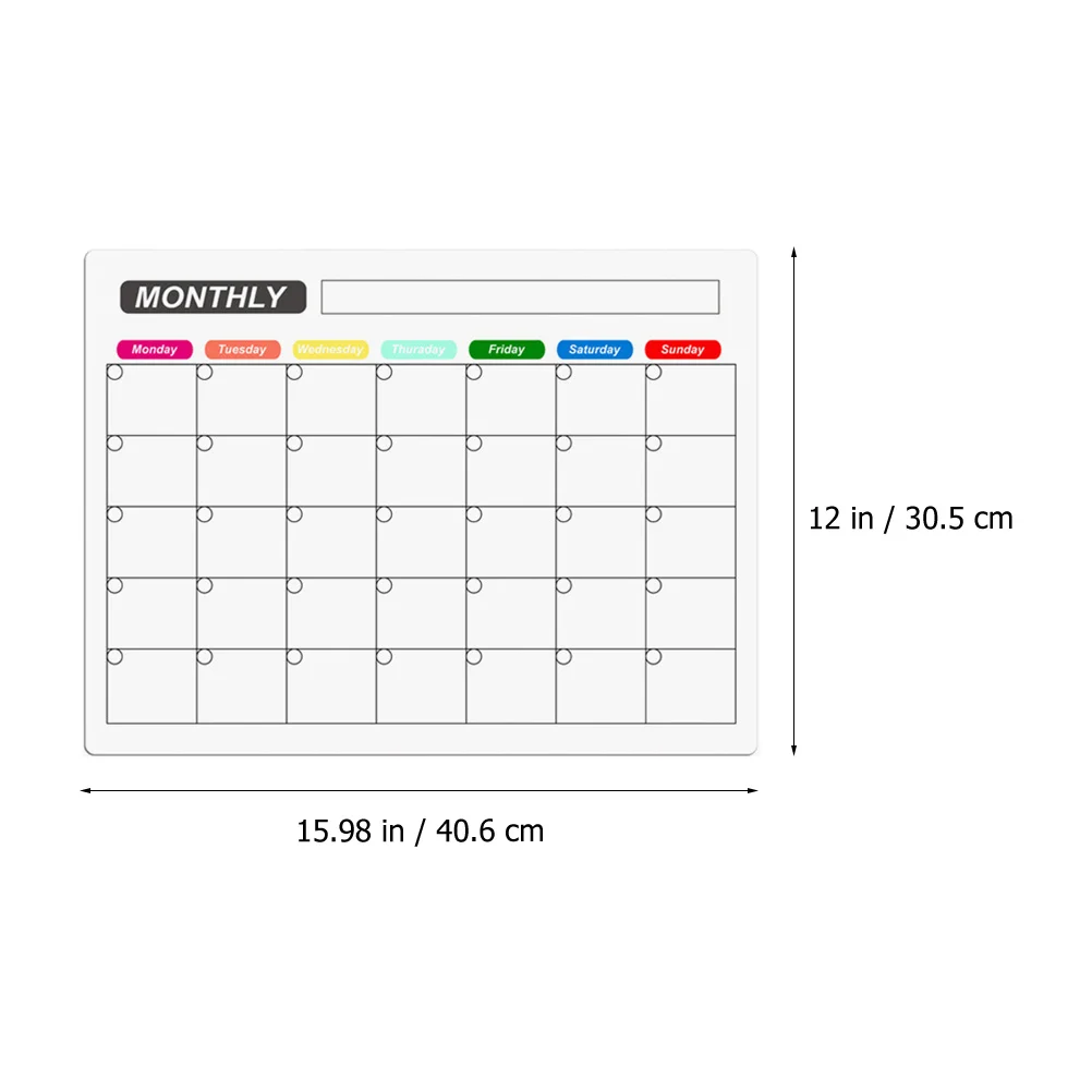 مجموعة واحدة من لوحة مخططة مغناطيسية شفافة للثلاجة، منظم للثلاجة، لوحة جدول يومية أسبوعية، قابلة لإعادة الاستخدام، محمولة #1