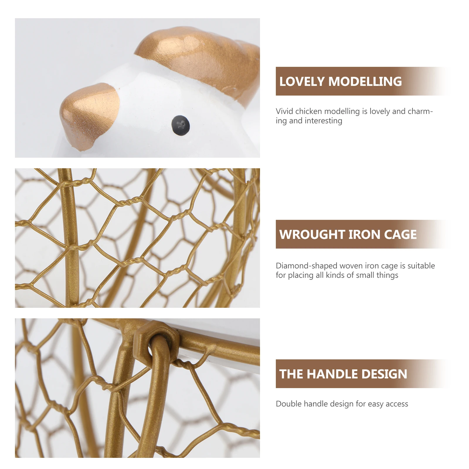 

1Pcs Iron Art Basket Large Capacity Storage Container Fruit Snack Organizer Desktop Sundries Holder Home Kitchen Decor