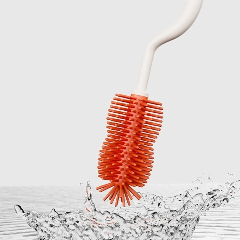 

J15U Baby Bottle Brush Set for Newborns Care with User Friendly Designing 360 Degree Rotating Cleaning Tool with Base