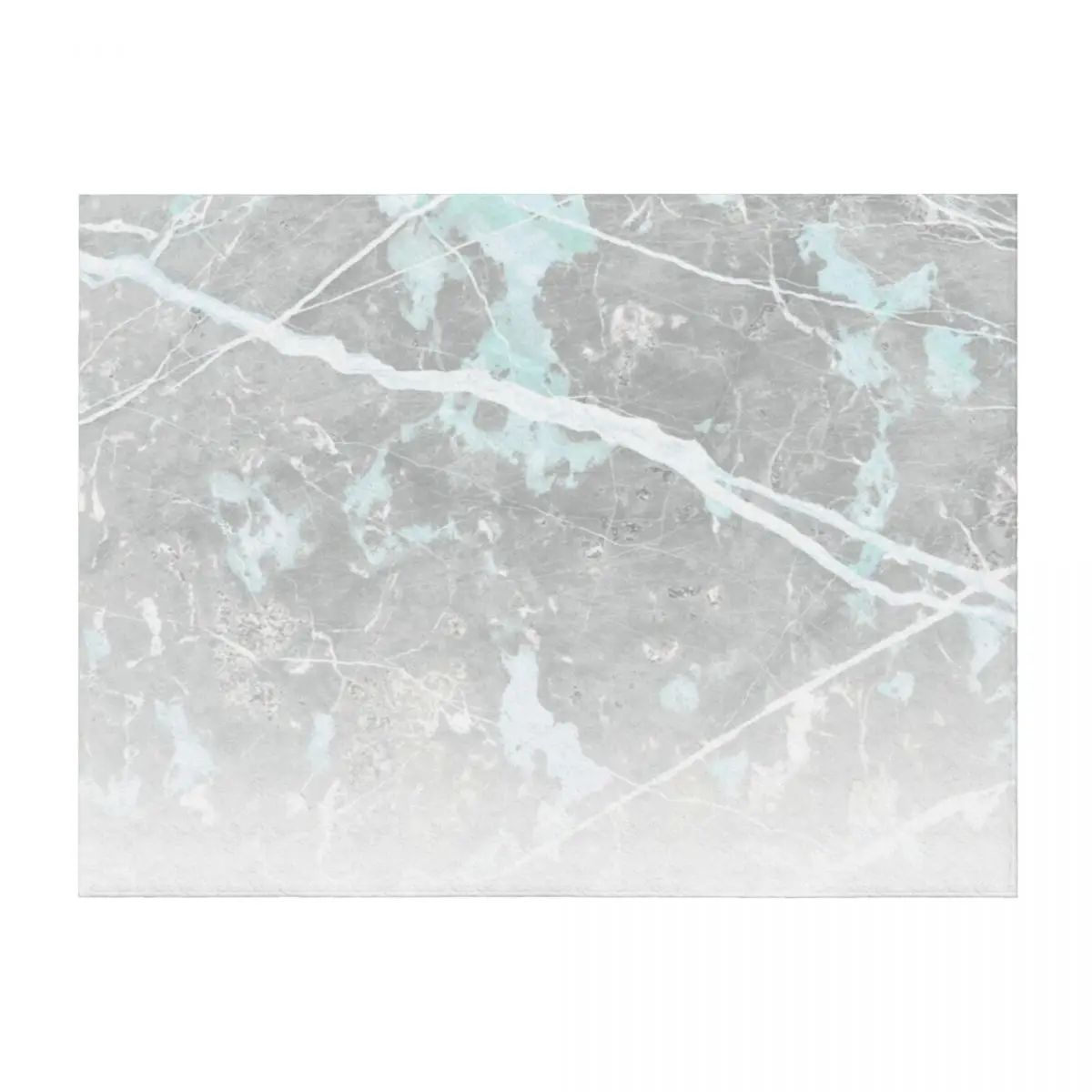 

Pastel Teal & Grey Marble - Ombre Throw Blanket For Decorative Sofa Bed linens Hairys Blankets