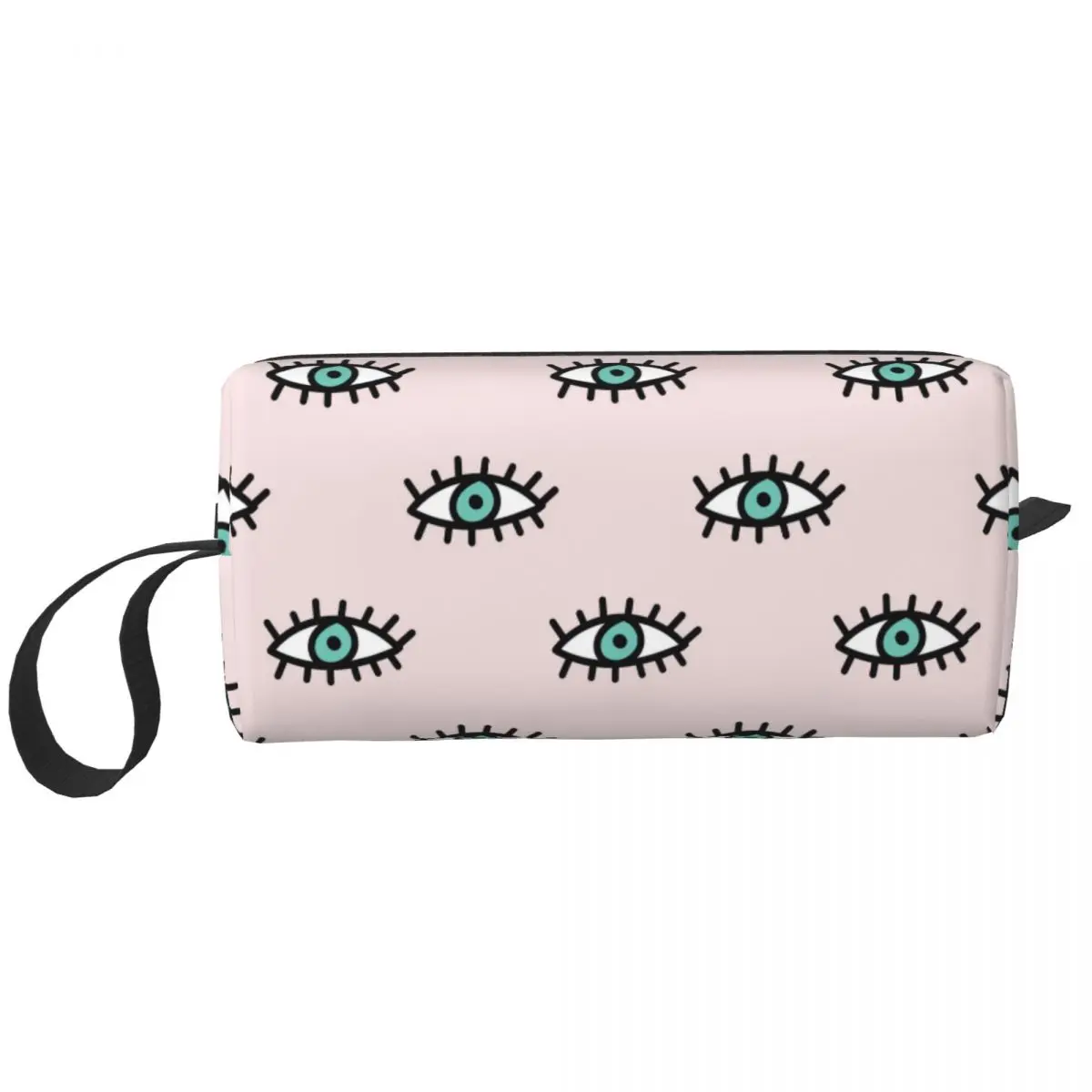 Pink Evil Eye Makeup Bags Nazar Lucky Charms Greek Amulet Large Capacity Cosmetic Bag Fashion Travel Makeup Organizer Case