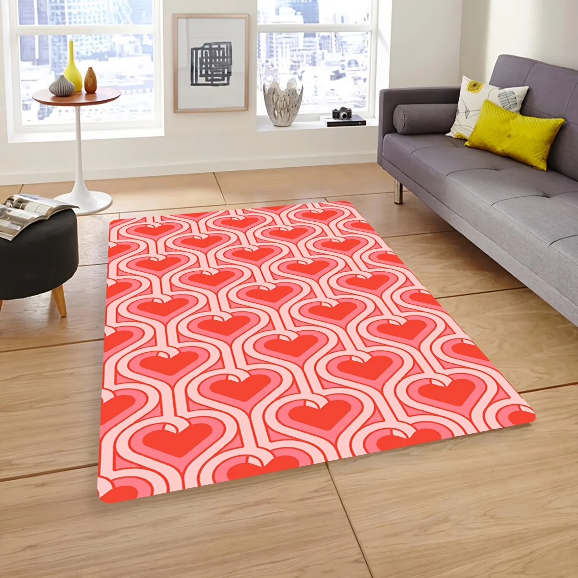 2d Printed White Gold Geometric Grid Frame Rectangular Area Rug Non Slip Floor Mat For Luxurious Modern Home Decor Gift