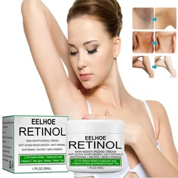 Retinol branqueamento creme para parte privada, iluminar a pele escura, clareamento permanente para todo o corpo, axilas, cotovelo, joelho, nádegas