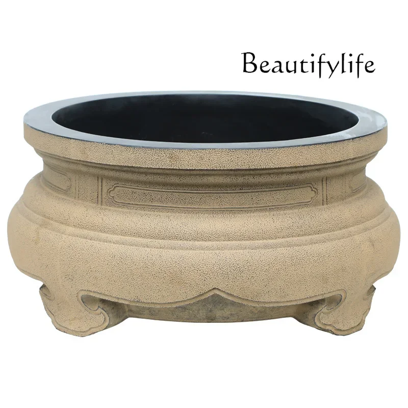 T Chinese-style Courtyard Landscaping Decoration Outdoor Garden Fish Tank Water Lily Fish Pond Flower Pot Ornament