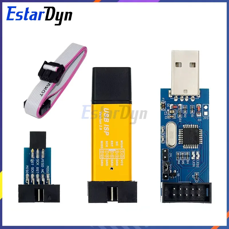 Estardyn Aluminum Shell USBASP USBISP AVR Programmer USB ISP USB ASP ATMEGA8 ATMEGA128 Support Win7 64  (Random Color)