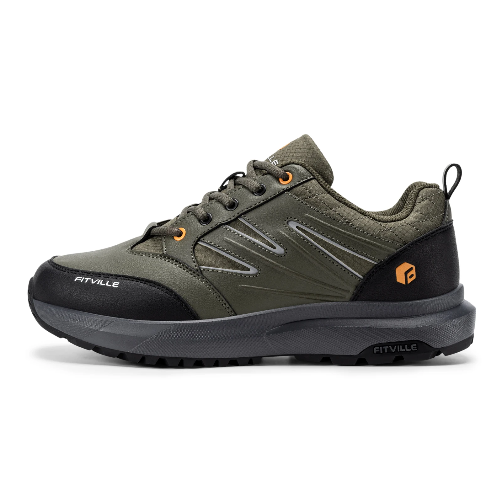FitVille Outdoor Herren Wanderschuhe Extra Breiter Zehenbereich Trekkingschuhe Sneakers für Männer mit Rutschfester Sohle – Detail 10