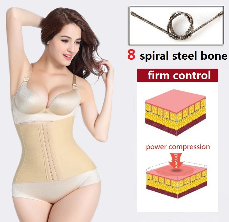 XXXXXXS Corset Slimming Waist Trainer Modeling Belt Women Dress Underwear Body Shaper Waist Cincher 8 Steel Bone Girls Shapewear