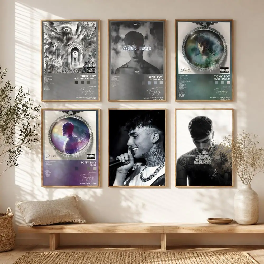 Latin Rap Artist t-tony boy Poster All-match HD Waterproof Self-Adhesive Wall Art Sticker For Home Bedroom