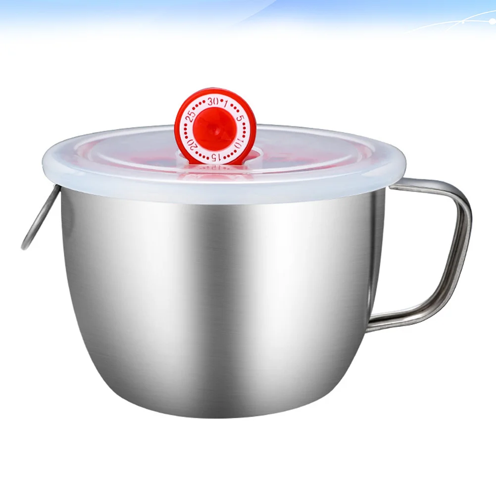

1Pcs Portable Anti-Scald Lunch Bowl Stainless Steel Heat Resistant Lid Handle Steam Release Seal Food Container Insulated Soup