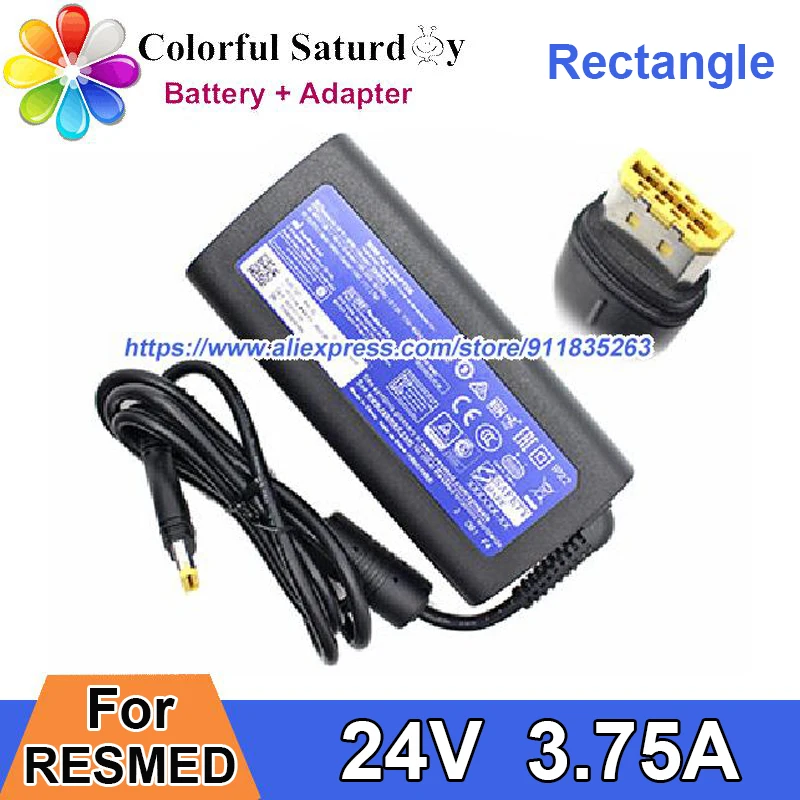 Genuine 390001 Adapter Charger 24V 3.75A 90W R390-7231 For RESMED Power Supply DA-90L24-AAAA