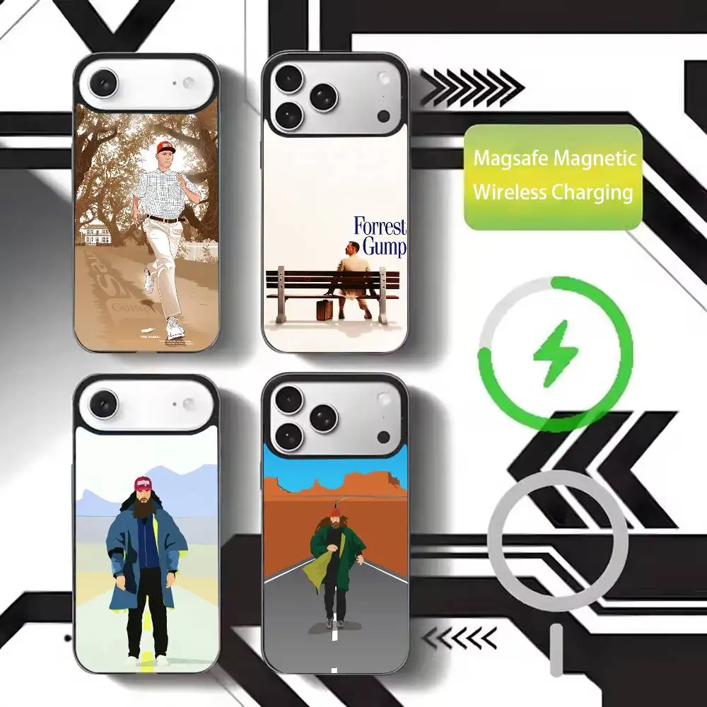 

F-Forrest Film G-Gump Phone Case For iPhone17,16,15,14,13,12,11 Plus,Pro Max Magnetic For Magsafe Wireless Charging