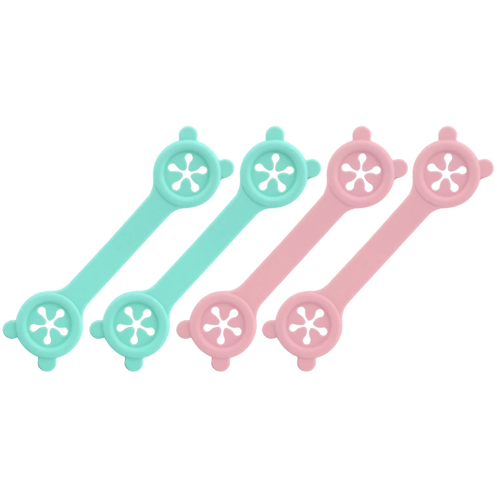 

4 Pcs Silicone Baby Bib Clips Sturdy Durable Adjustable Feeding Towel Clamps Lightweight Store Fixing Tool Children