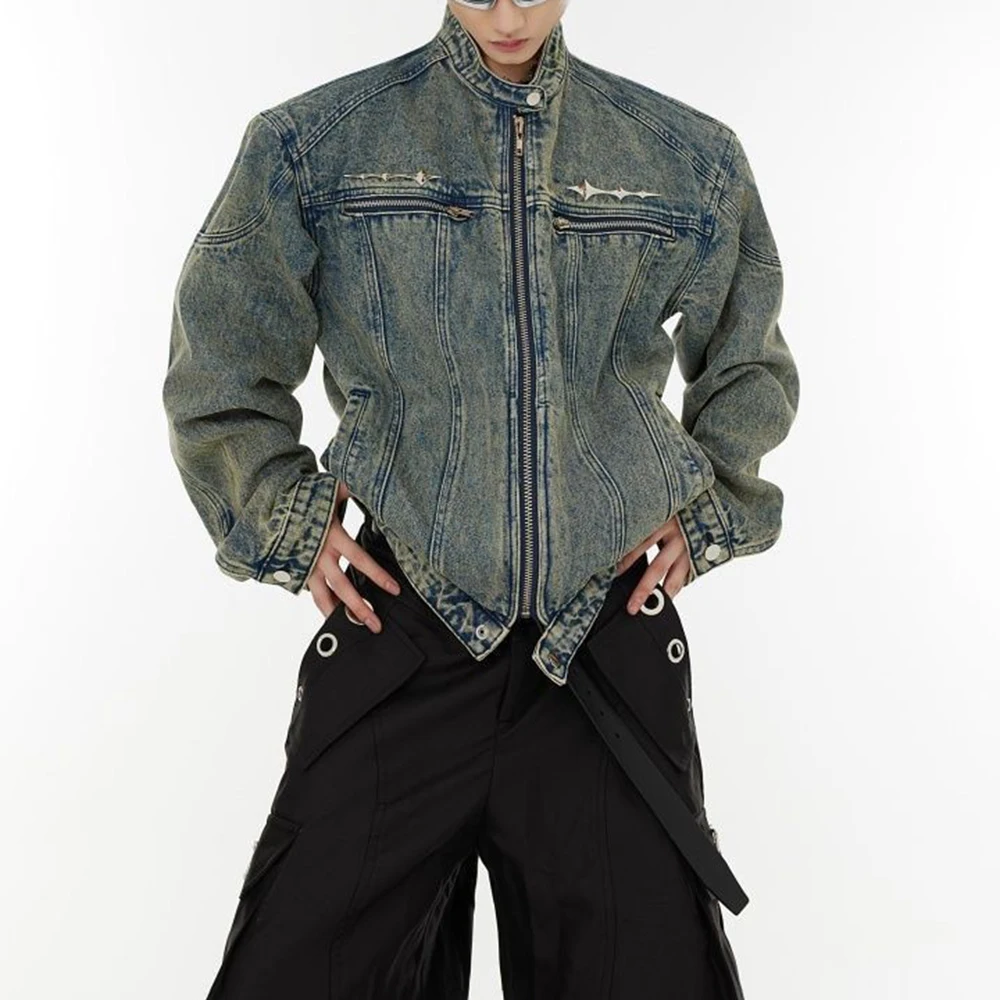 

2025 Winter New Men's Long-Sleeve Denim Jacket American Retro Fashion Trendy Street Hip Hop Casual Loose Niche Men's Tops