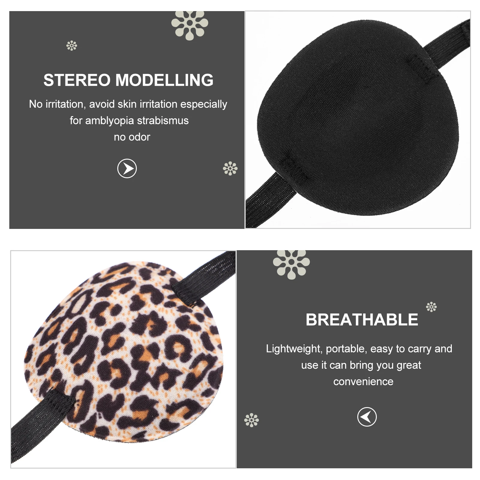 

6pcs Single Patches Skin-Friendly Amblyopia Correction Covers For Kids Adults Reusable Lightweight Breathable Vision