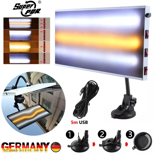 Imagen 1 del producto Luz LED Super PDR Herramienta Profesional Detección Abolladuras Tablero Línea Auxiliar Reflector Detección Abolladuras Auto