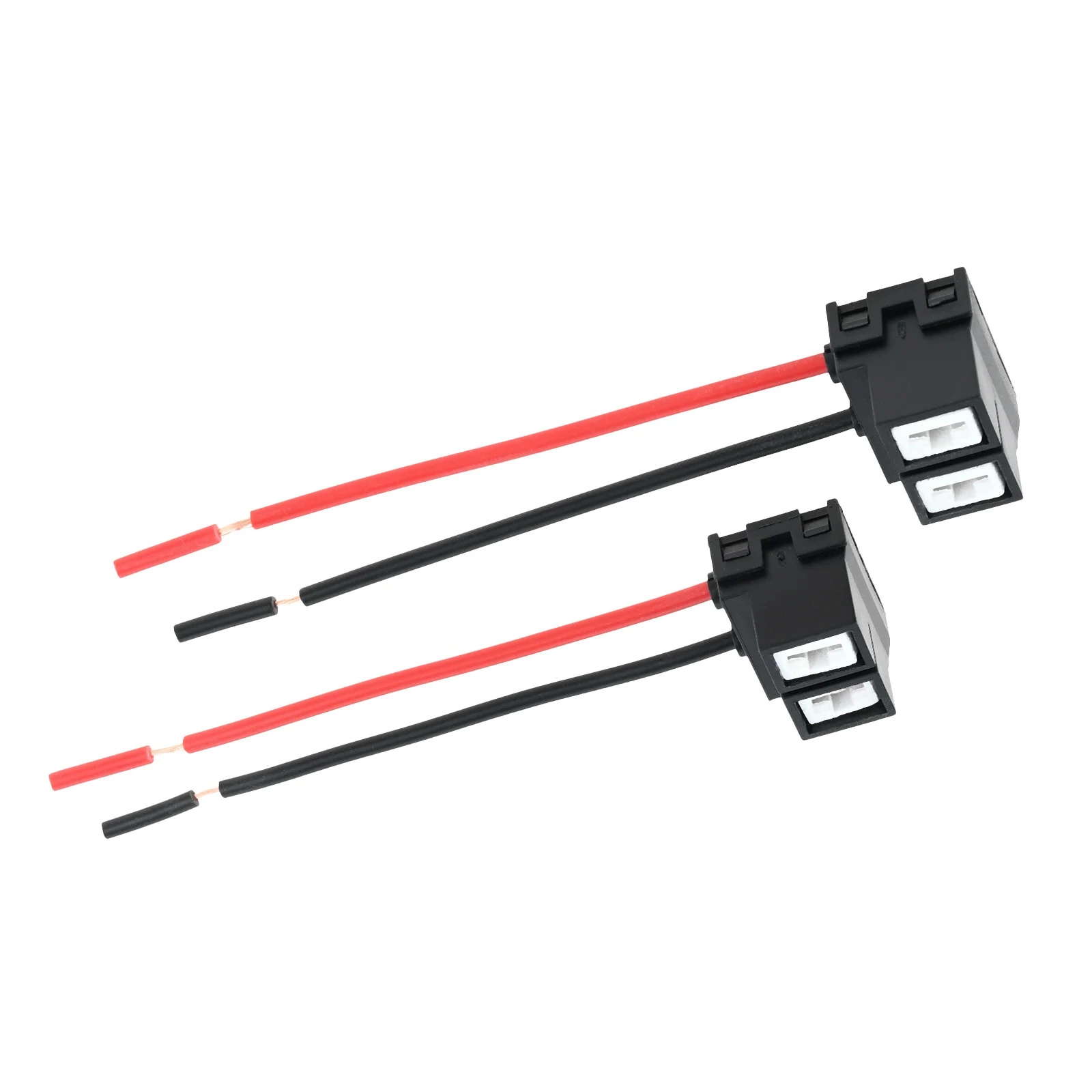 2Pcs Car H7 Ceramic Wiring Socket Heatproof Headlight Fog Light Connector Pre-Wired Plug-and-Play Base for Auto Lamp Retrofit