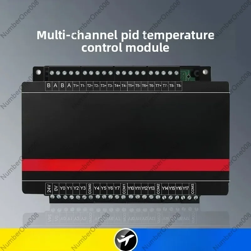 8-Ch PID Temperature Control Module, Analog To RS485, MODBUS RTU Data Acquisition for Industrial PLC