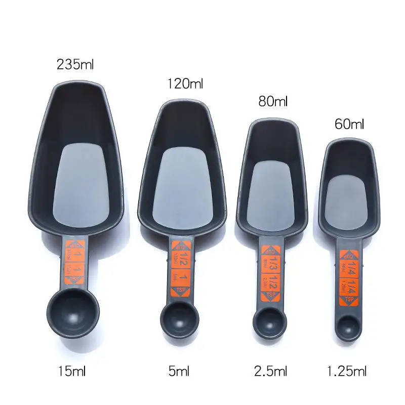 【HG】4Pcs/Set Measuring Spoons Baking Cooking 1/4 Cup To 1 Cup PP Plastic With Scale Coffee Measuring Scoops Kitchen Home Tool