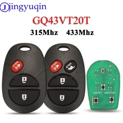 JYQ GQ43VT20T 315MHz 433Mhz Remote Car Key Fob For Toyota Sienna Solara Avalon Camry Highlander Sequoia Tacoma Tundra