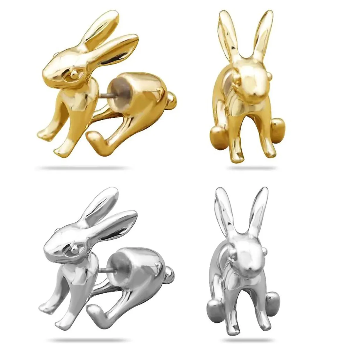 Fashion 3D Rabbit Earrings For Woman Cute Girl Ear Studs Hare Easter  Bunny Fairytale Wonderland Jewelry Earrings Accessories