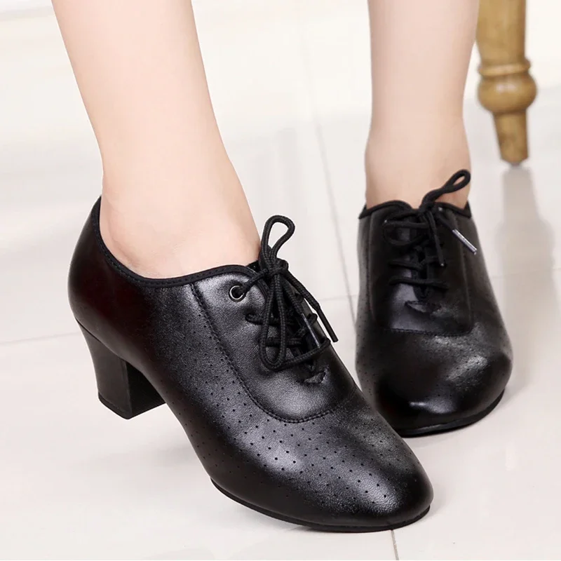 Women Soft Leather Ballroom Dancing Shoes for Latino Woman Latin Dance Shoe Adult Teacher Shoes Modern Jazz Dance Shoes