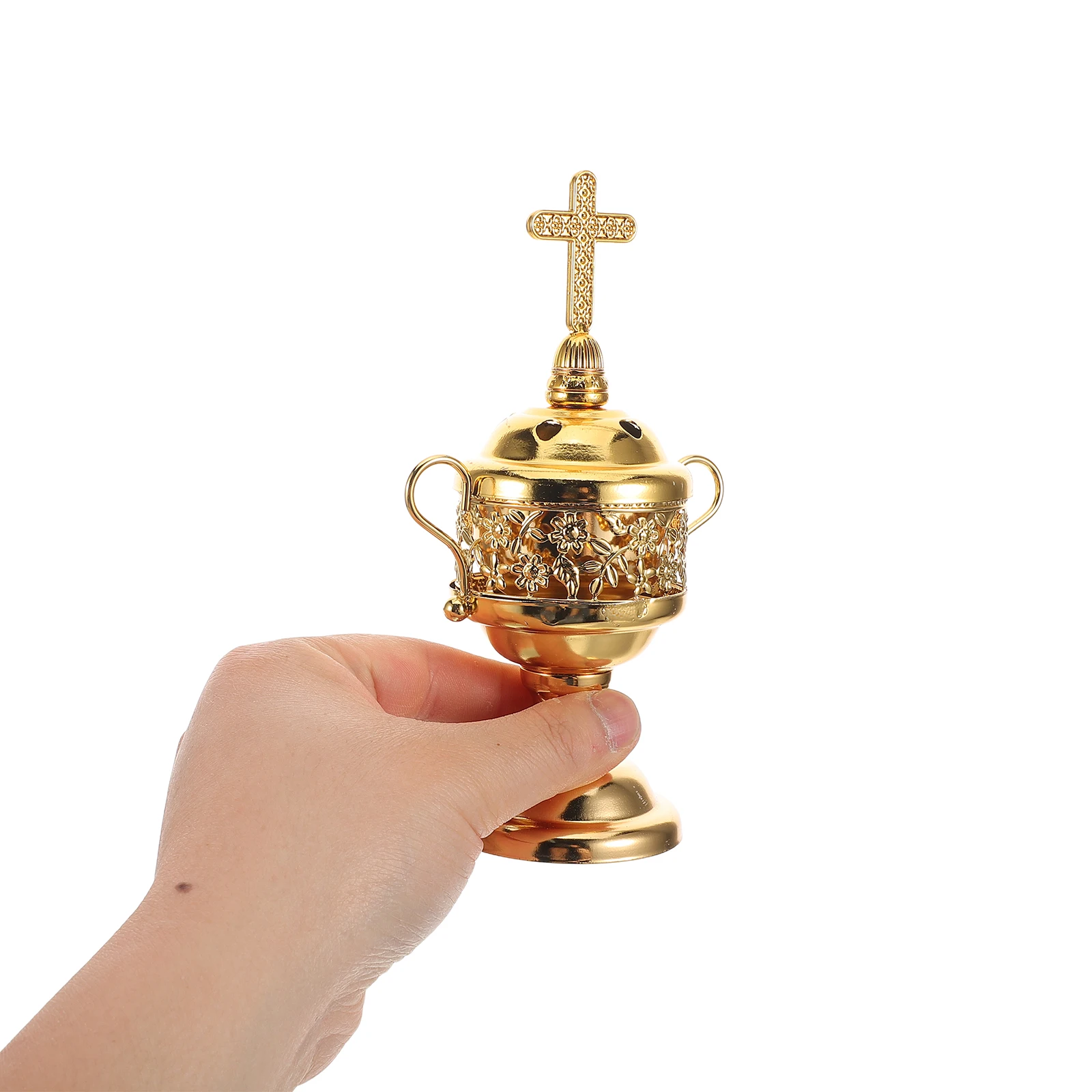 

Middle Eastern Incense Burner Aromatherapy Home Ornament Seat Iron Hollow Censer