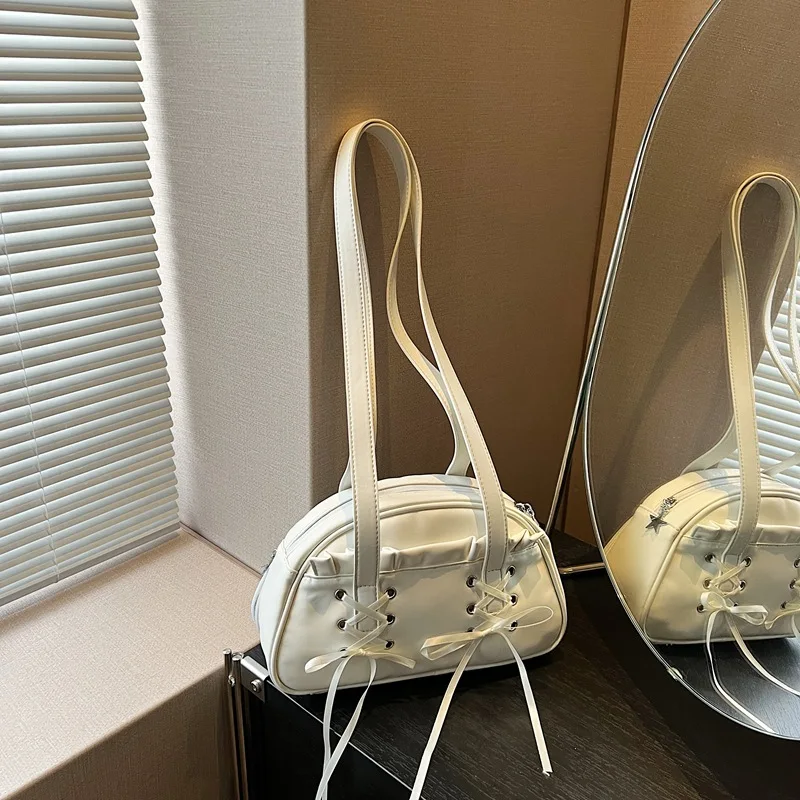 

2025 Spring Trendy Bowling Bag, Casual Shoulder Purse for Women, Chic Top Handle Tote, Minimalist Day to Night Crossbody