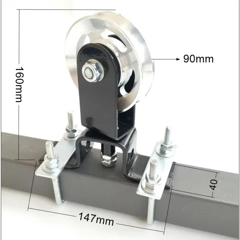 Fitness Silence DIY Pulley Cable System Accessorie For Gym Home 50mm/60mm Square Tube Lifting Arm Triceps Workout Equipment