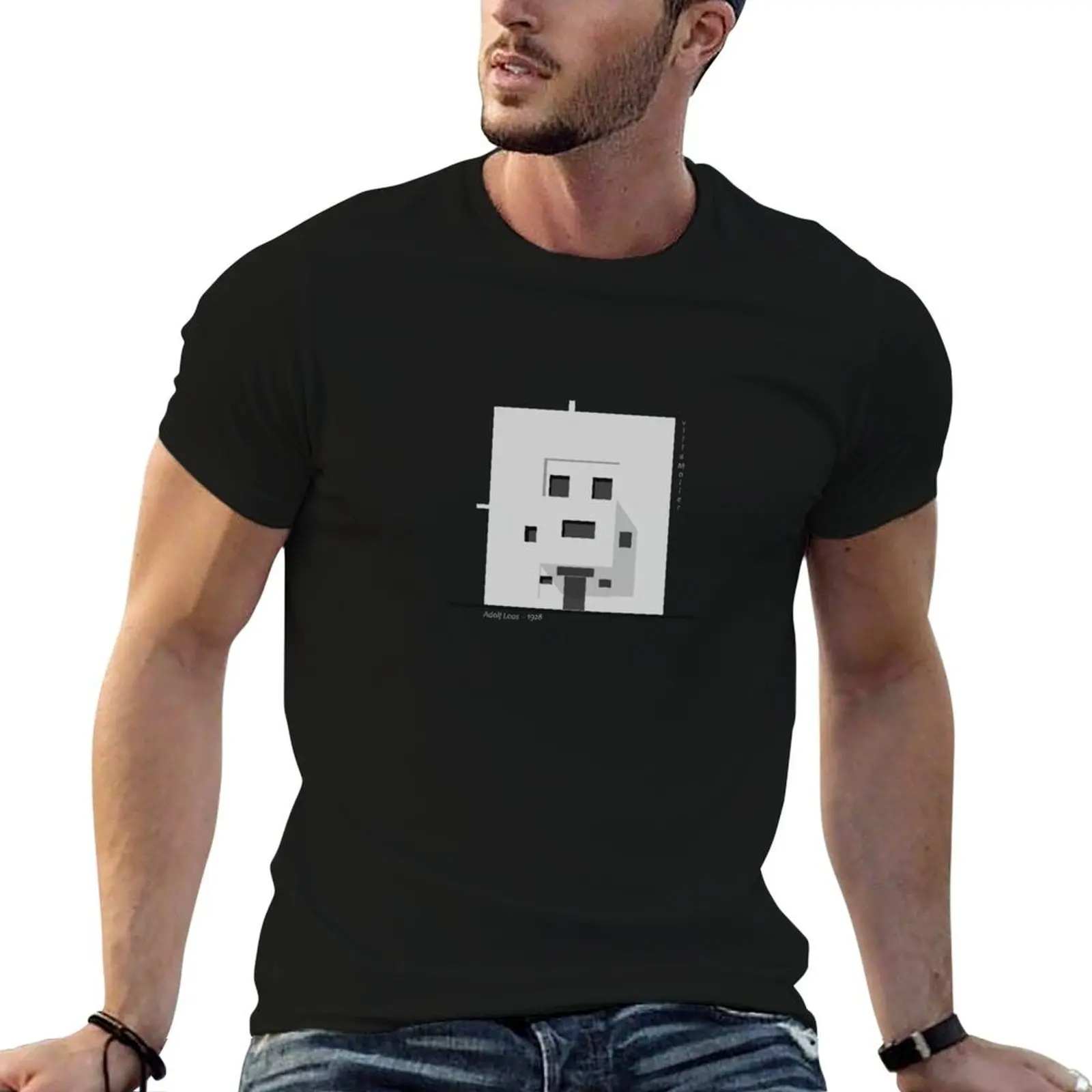 Adolf Loos - Villa Moller - Architecture T-Shirt boys animal print vintage clothes plain black t shirts men