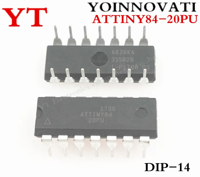 5pcs ATTINY84-20PU ATTINY84 ATTINY84-20 84-20PU MCU 8BIT 8KB FLASH 14-DIP new and original IC Best quality.