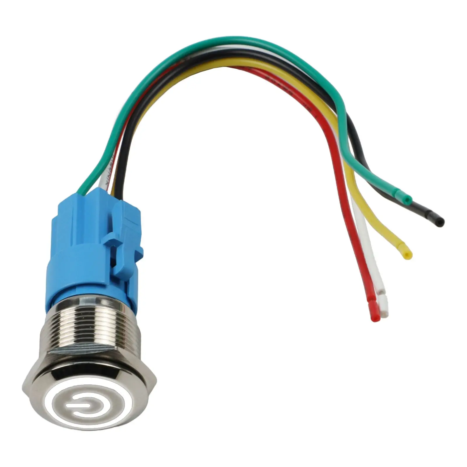 1pc Metal Push Button Switch With LED Indicator Light For 12-24V Automotive Marine Accessories Easy To Install