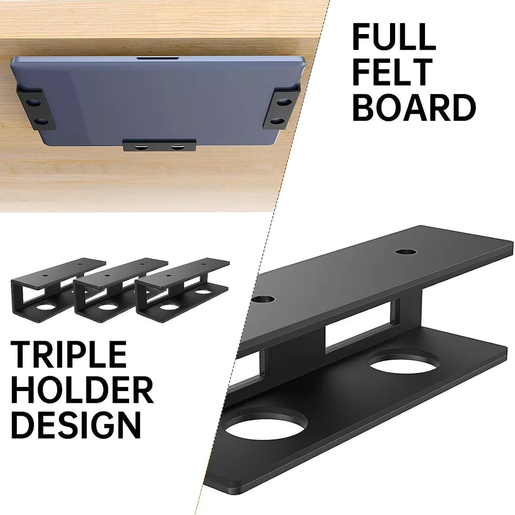 Carbon Steel for laptop Stand for Under-Desk or Wall Mount Use Supporting For Laptops Tablets and Networking Devices