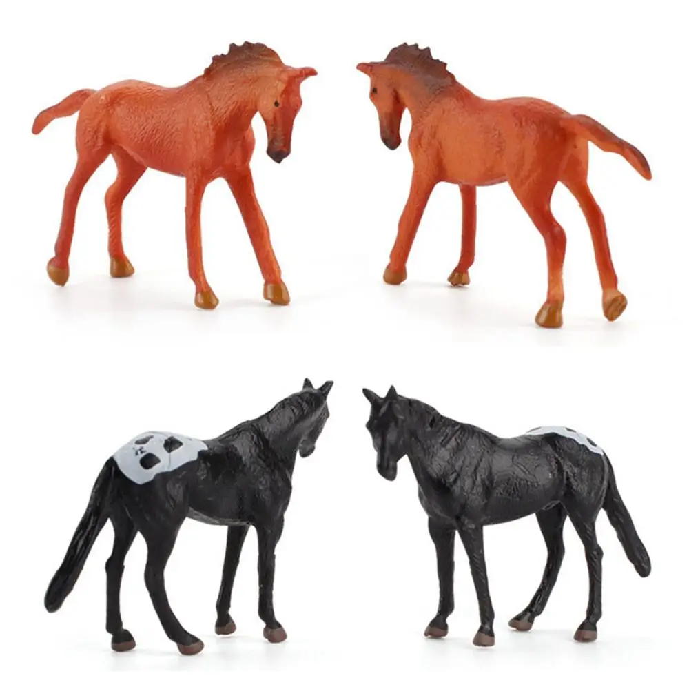 Gifts Foal  Figures for  Arabian Morgan Stallion Horse  Miniature Desktop Ornaments Educational   Animal Models