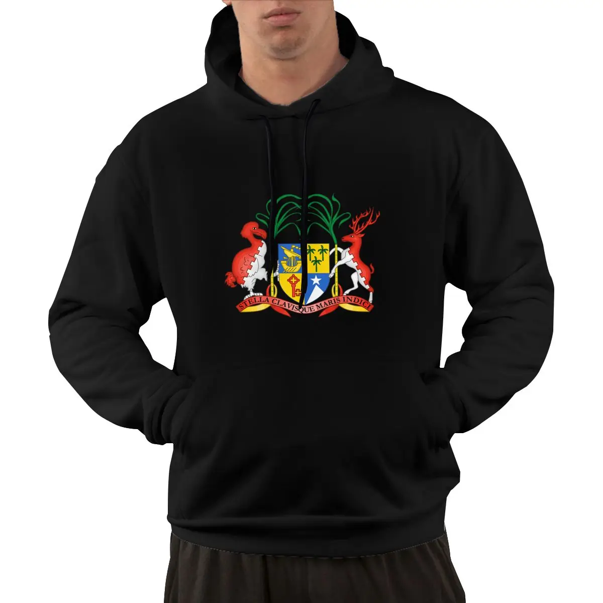 

95% Cotton Emblem Of Mauritius Country Flag Warm Winter Pullover Hoodie Men Women Unisex Hip Hop Style Sweatshirt