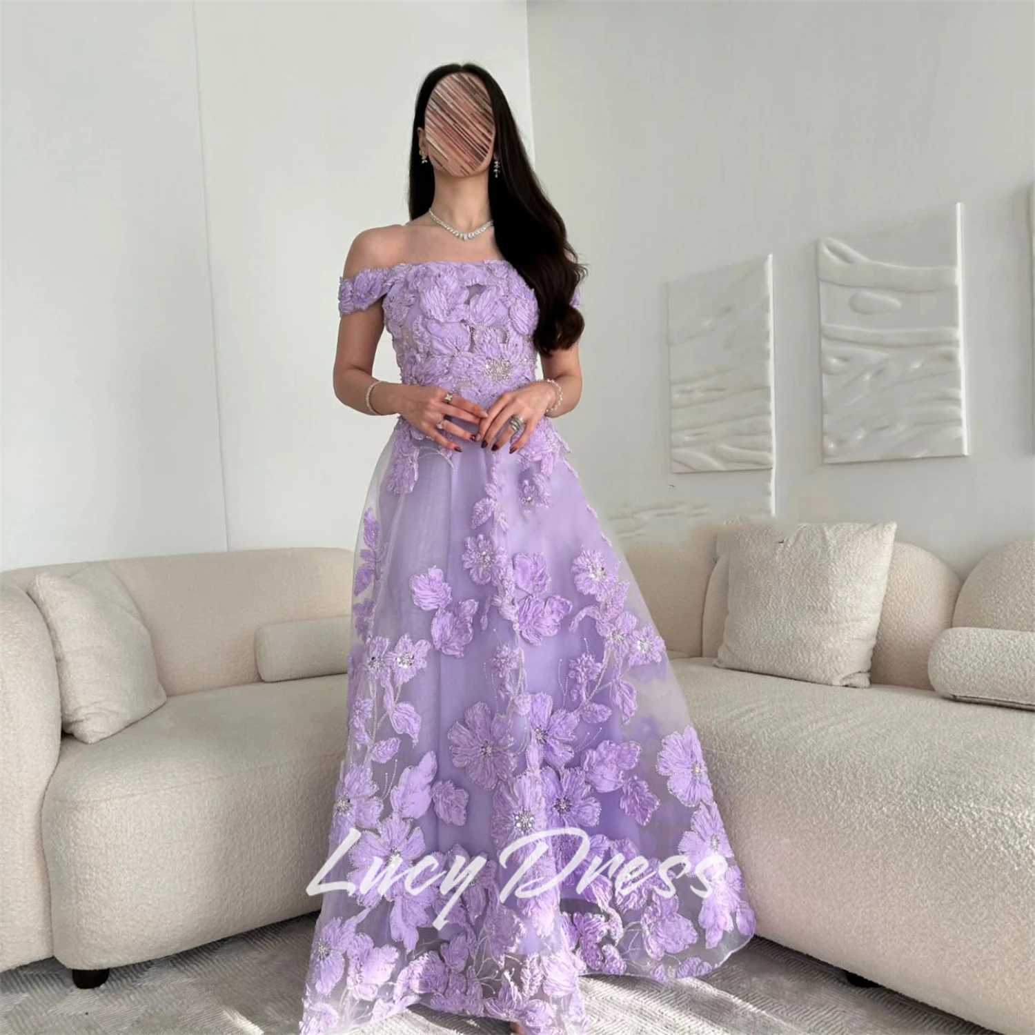 Lucy Customized Evening Dresses Woman Elegant Dresses for Special Event Party Dress Purple Elegant Party Dresses Birthday Dress