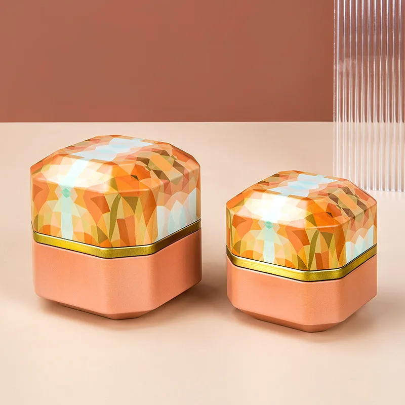 Japanese Metal Tea Tin Vintage Retro Sealed Canister For Home Kitchen Items Tea Storage Caddy Gift Wholesale Tabletop Decor Mini