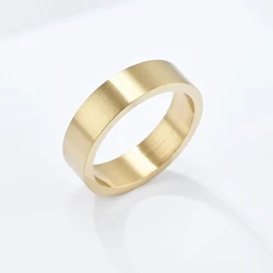 6MM Brushed Matte Antique Rings,Stainless Steel Simple Finger,Woman Men Couple Jewelry
