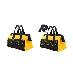 Tool Organizer Bag Tool Pouches Multifunction with Side Pockets Zippered Tool Bag for Electrician Plumber Carpenter Woodworker