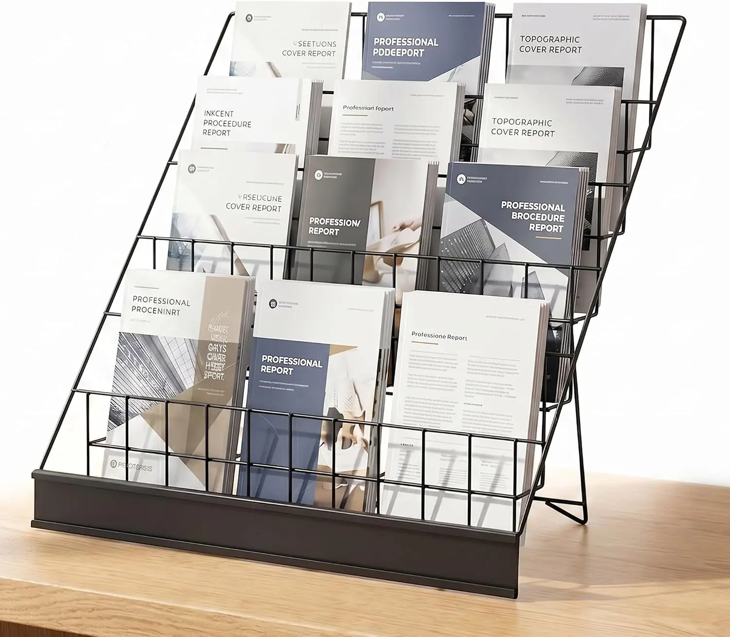 Six Tier Tabletop Literature Magazine Comic Book Rack Organizer