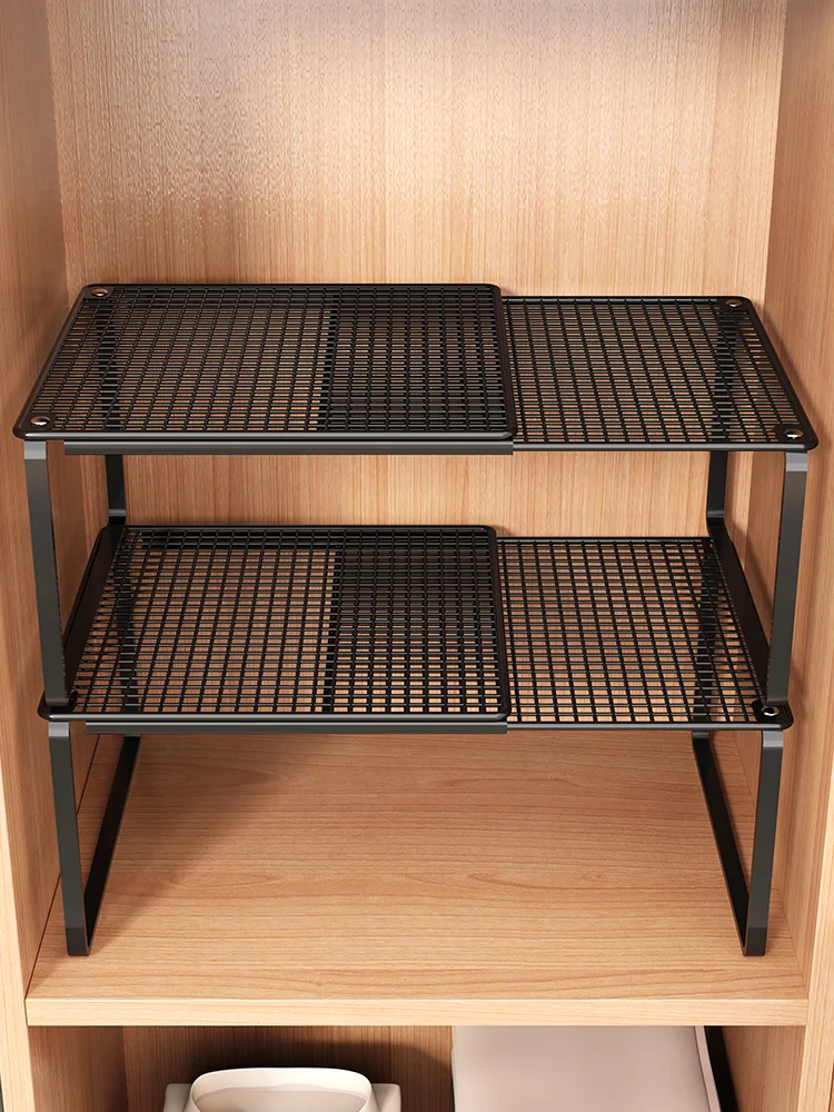 Expandable Multi-layer Closet Organizer Rack College Student Dormitory Cabinet Partition Shelf Storage Solution Wardrobe Divider