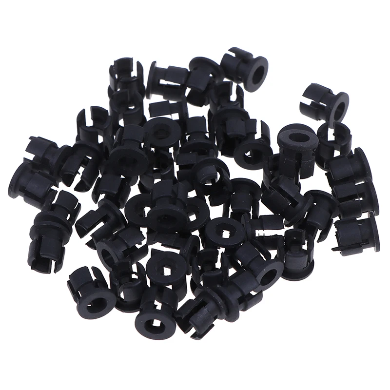 50Pcs 3mm/5mm Plastic LED Holders Clips-Bezels Mounts Cases Housings Black